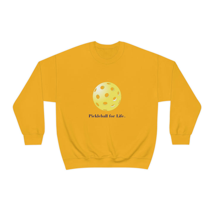 Pickleball for Life-Yellow Unisex Crewneck Sweatshirt - Great Pickleball Stuff