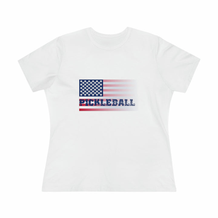 Pickleball Flag (Faded) Women's Relaxed-Fit T-shirt - Great Pickleball Stuff