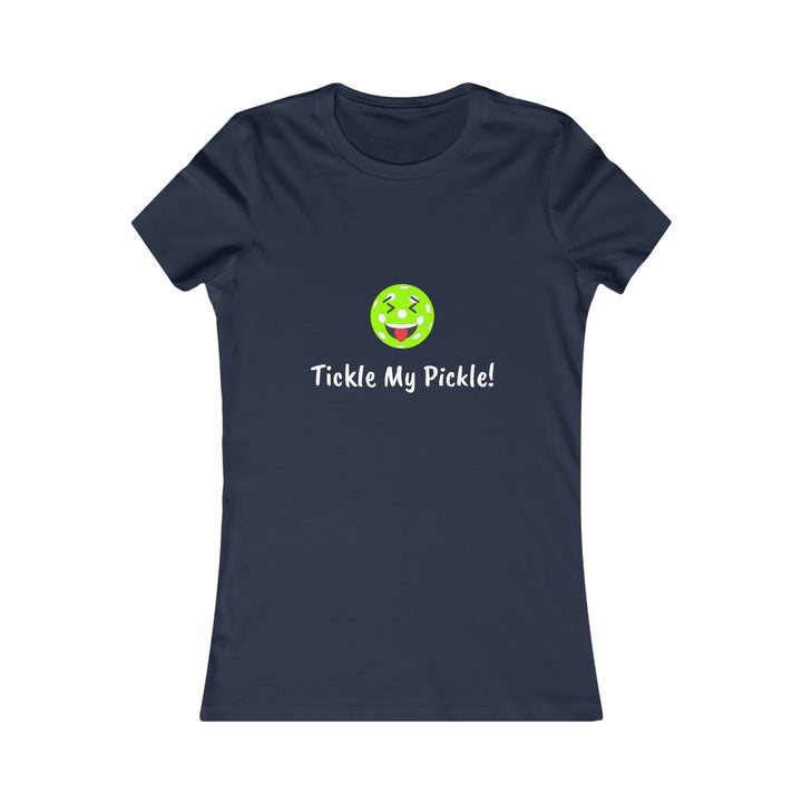 Tickle My Pickle Women's Slim-Fit Premium Cotton T-Shirt - Great Pickleball Stuff