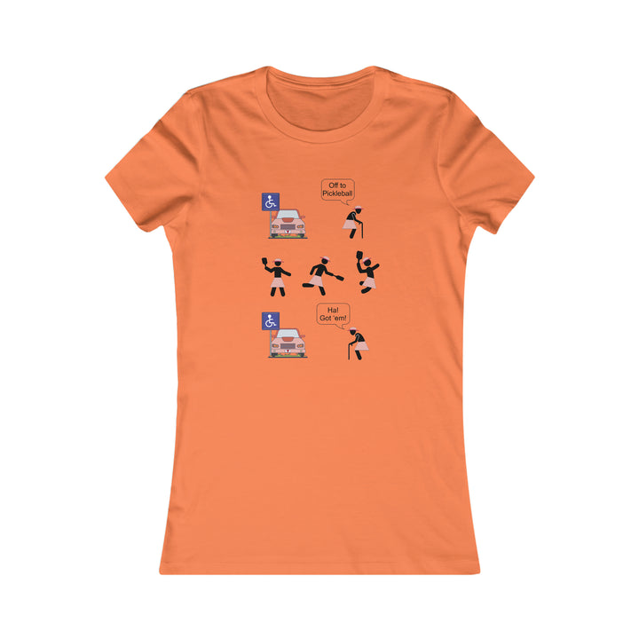 Got'em! (Old Woman) Women's Slim-Fit Premium Cotton T-Shirt - Great Pickleball Stuff