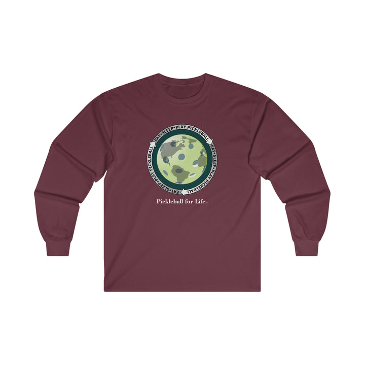 Eat Sleep Play Pickleball Ultra Cotton Long Sleeve Tee - Great Pickleball Stuff