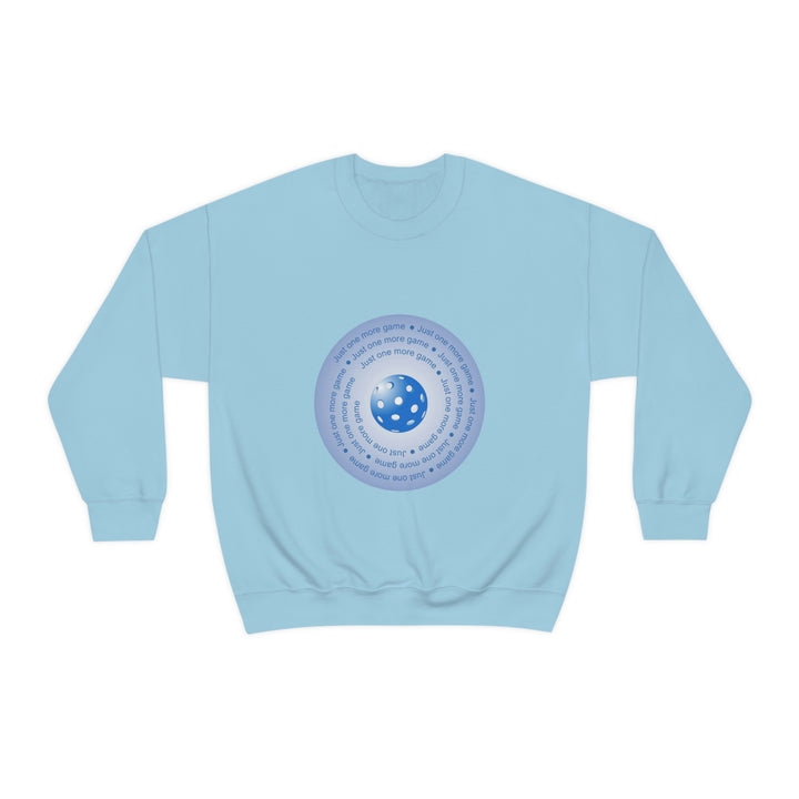 Just One More Game-Blue Unisex Crewneck Sweatshirt - Great Pickleball Stuff