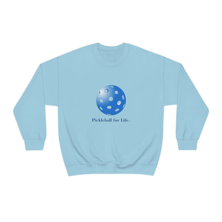 Pickleball for Life-Blue Unisex Crewneck Sweatshirt - Great Pickleball Stuff