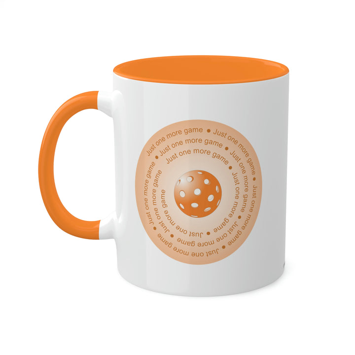 Just One More Game-Orange Coffee Mug - Great Pickleball Stuff