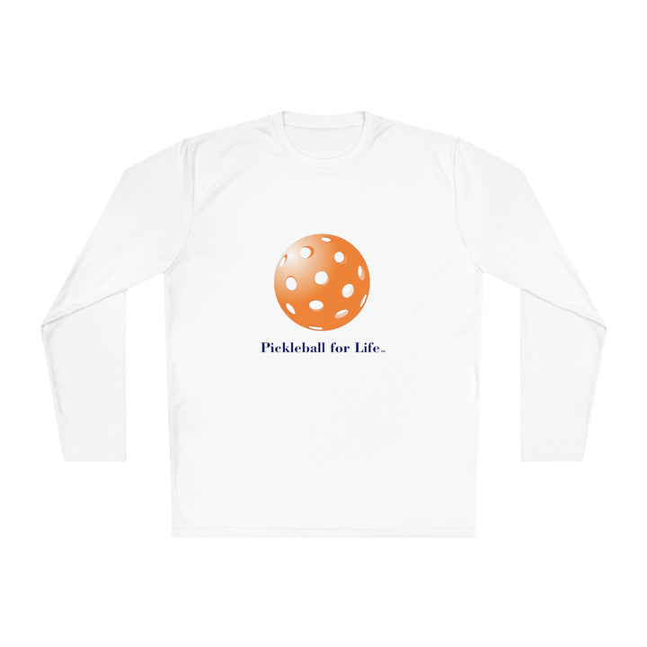 Pickleball for Life-Orange Unisex Moisture-Wicking Long Sleeve Tee - Great Pickleball Stuff