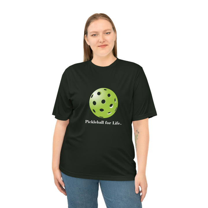 Pickleball for Life-Green Unisex Moisture-Wicking T-Shirt - Great Pickleball Stuff