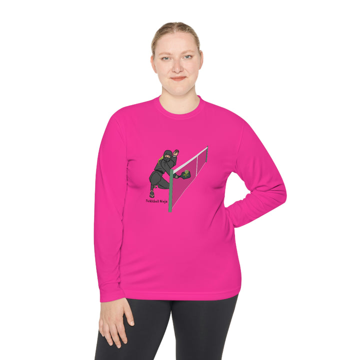 Pickleball Ninja Dinking-Female Unisex Moisture-Wicking Long Sleeve Tee - Great Pickleball Stuff