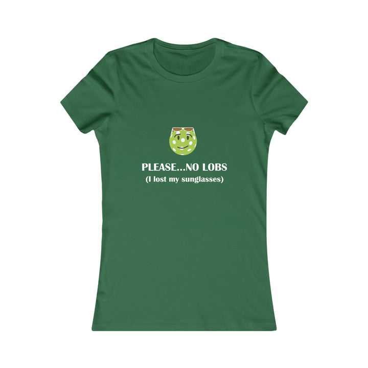 Please No Lobs-I Lost My Sunglasses Women's Slim-Fit Premium Cotton T-Shirt - Great Pickleball Stuff