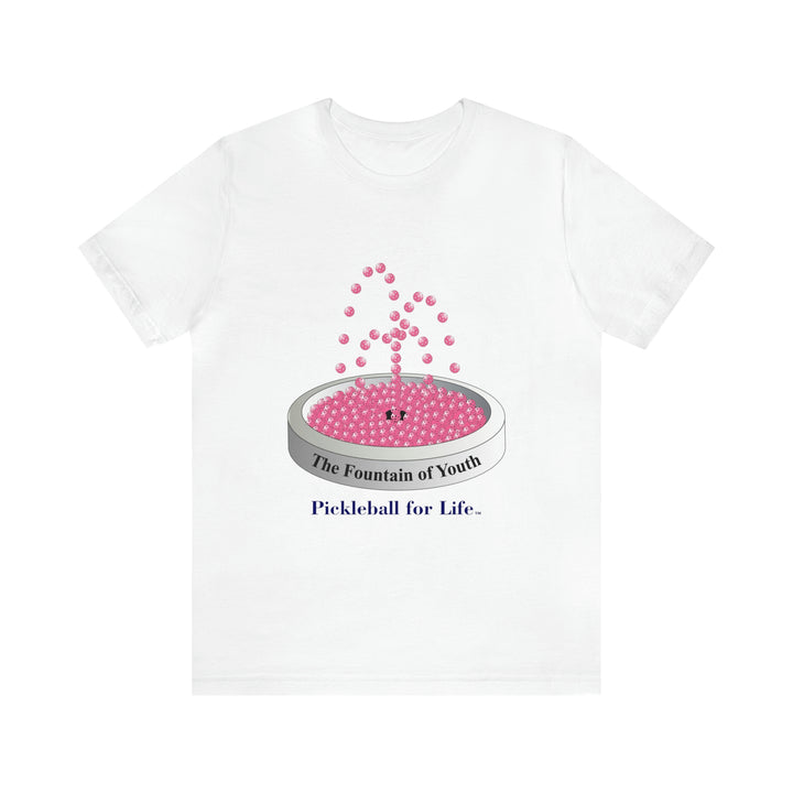 The Pickleball Fountain-Pink Unisex T-Shirt - Great Pickleball Stuff