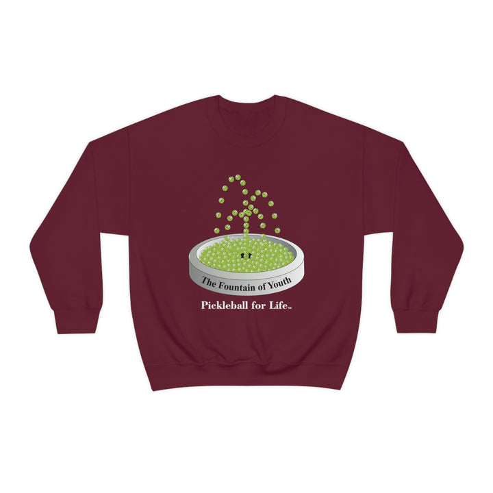 The Pickleball Fountain-Green Unisex Crewneck Sweatshirt - Great Pickleball Stuff