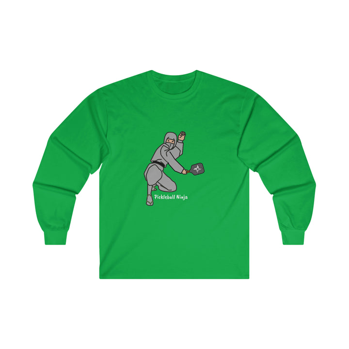 Pickleball Ninja-Male Ultra Cotton Long Sleeve Tee - Great Pickleball Stuff