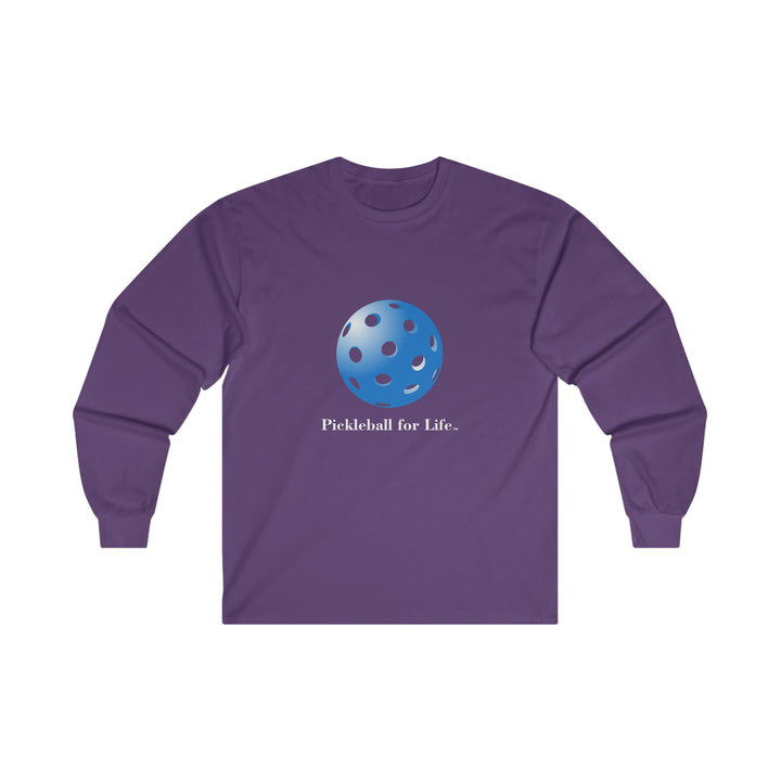 Pickleball for Life-Blue Ultra Cotton Long Sleeve Tee - Great Pickleball Stuff