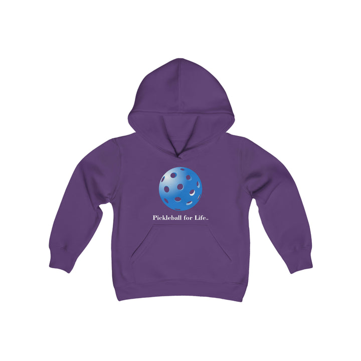 Pickleball for Life-Blue Youth Hoodie - Great Pickleball Stuff