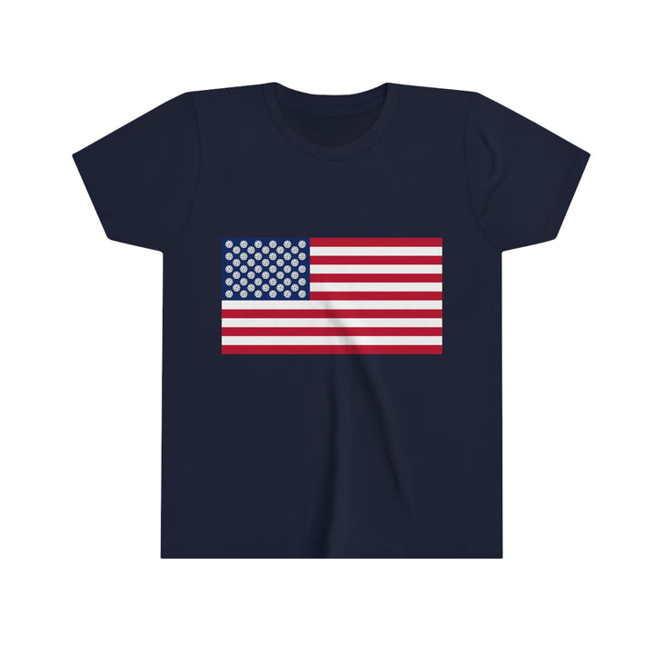 Pickleball Stars Flag Youth T-Shirt - Great Pickleball Stuff