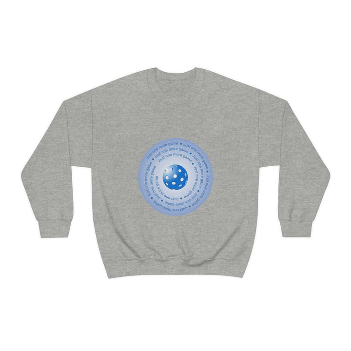 Just One More Game-Blue Unisex Crewneck Sweatshirt - Great Pickleball Stuff