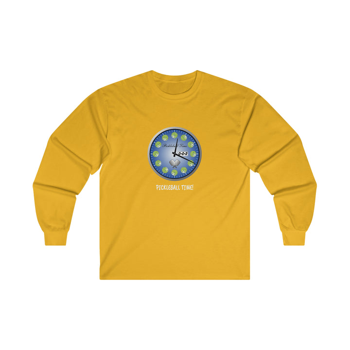 Pickleball Time Ultra Cotton Long Sleeve Tee - Great Pickleball Stuff