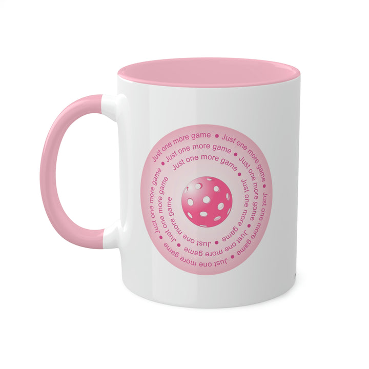 Just One More Game-Pink Coffee Mug - Great Pickleball Stuff