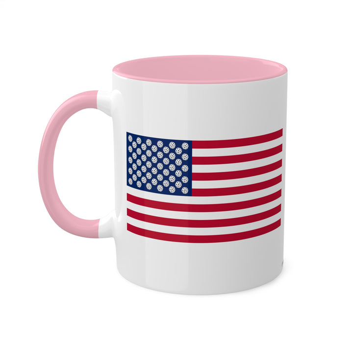 Pickleball Stars Flag Coffee Mug-Great Pickleball Stuff