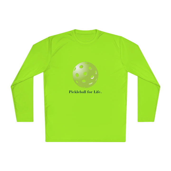 Pickleball for Life-Green Unisex Moisture-Wicking Long Sleeve Tee - Great Pickleball Stuff