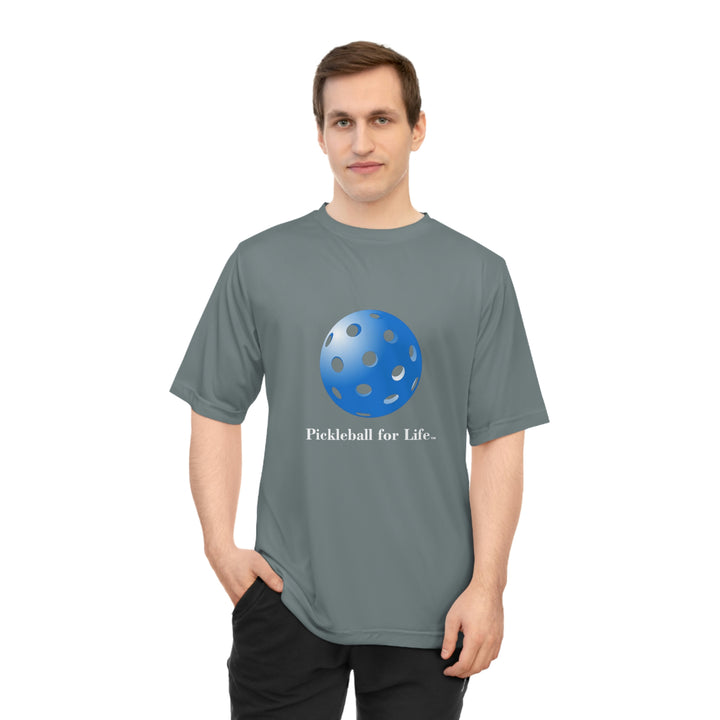 Pickleball for Life-Blue Unisex Moisture-Wicking T-Shirt - Great Pickleball Stuff