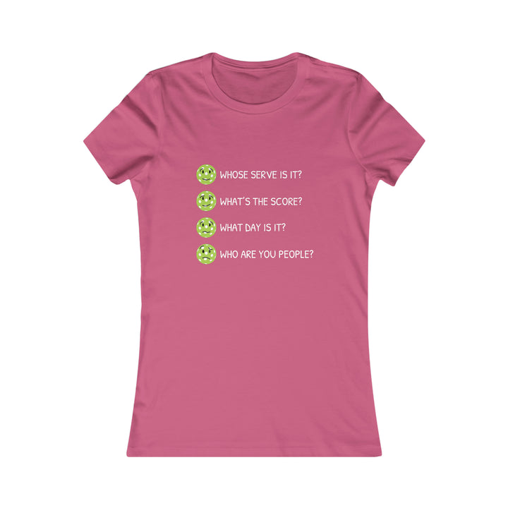 Who Are You People? Women's Slim-Fit Premium Cotton T-Shirt - Great Pickleball Stuff