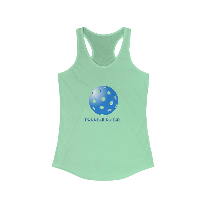 Pickleball for Life-Blue Women's Racerback Tank - Great Pickleball Stuff