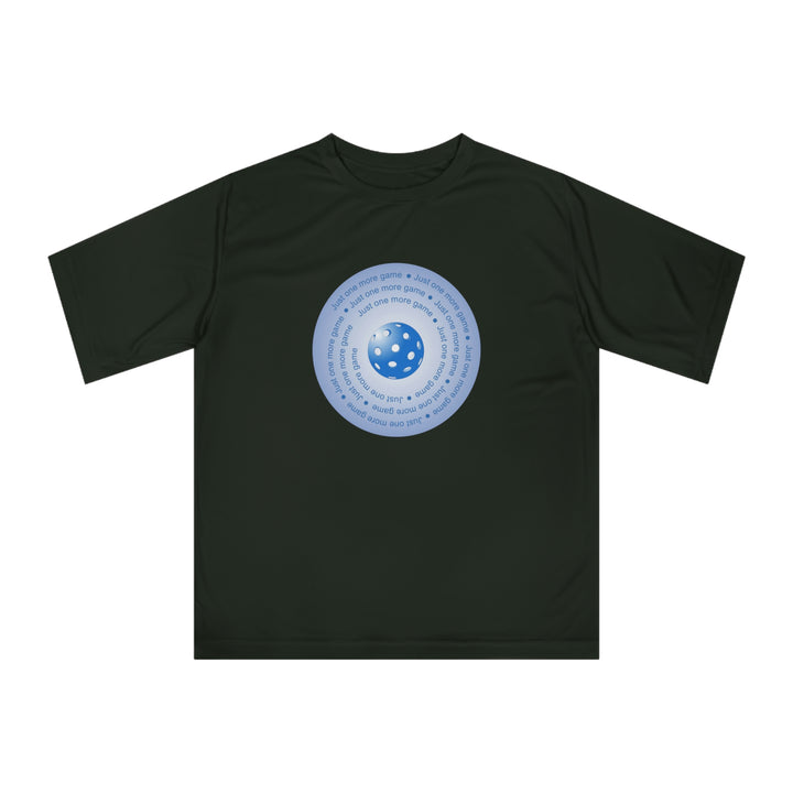 Just One More Game-Blue Unisex Moisture-Wicking T-Shirt - Great Pickleball Stuff