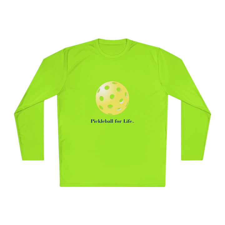 Pickleball for Life-Yellow Unisex Moisture-Wicking Long Sleeve Tee - Great Pickleball Stuff