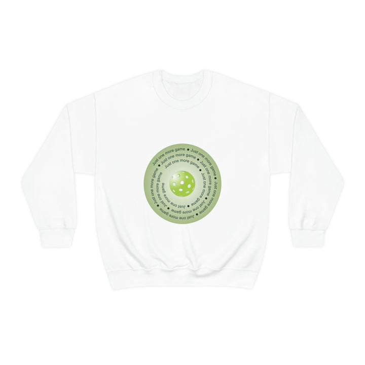 Just One More Game-Green Unisex Crewneck Sweatshirt - Great Pickleball Stuff