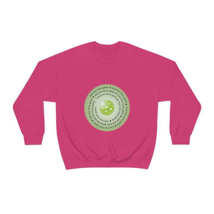 Just One More Game-Green Unisex Crewneck Sweatshirt - Great Pickleball Stuff