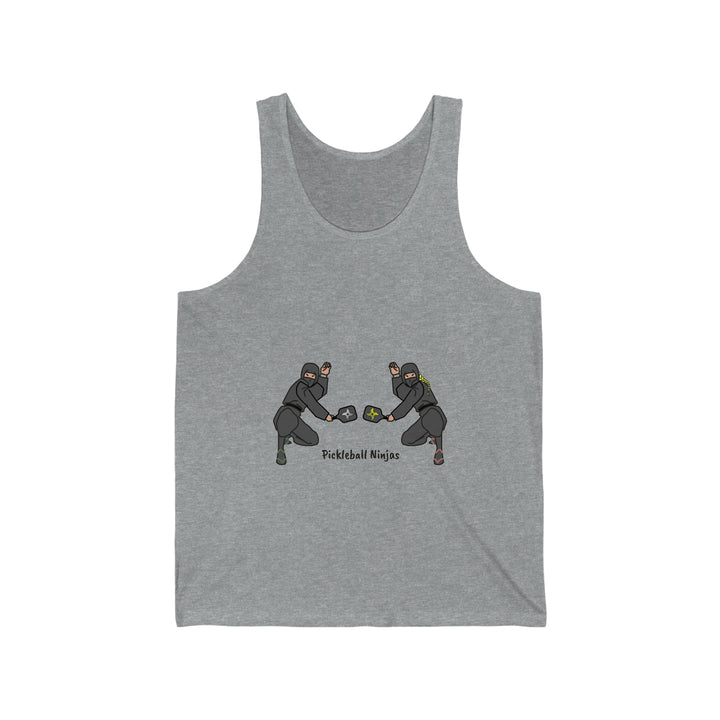 Pickleball Ninjas-Mixed Doubles Unisex Cotton Tank - Great Pickleball Stuff