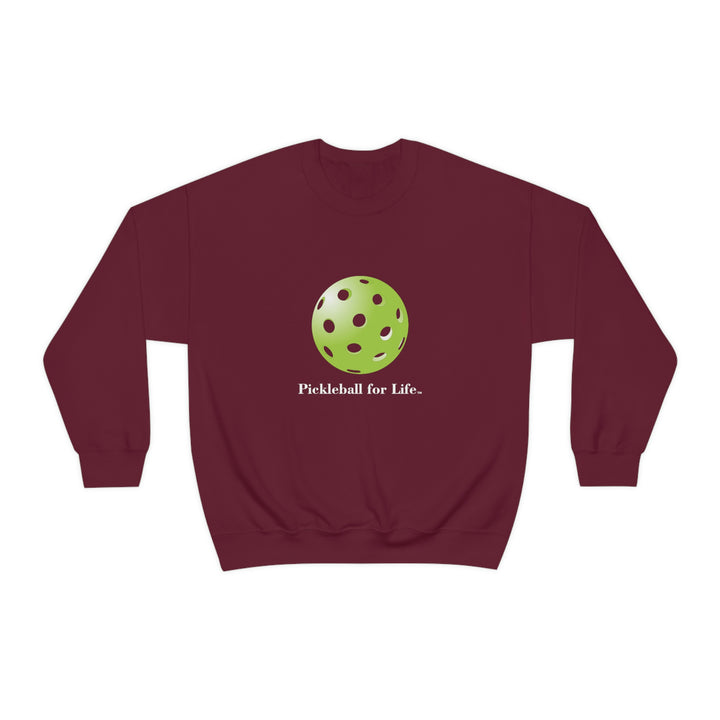 Pickleball for Life-Green Unisex Crewneck Sweatshirt - Great Pickleball Stuff