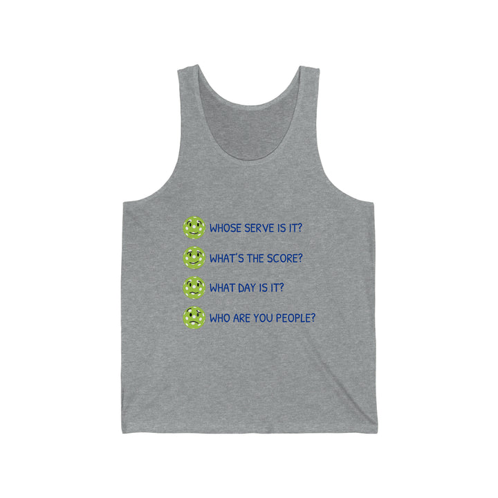 Who Are You People? Unisex Cotton Tank - Great Pickleball Stuff