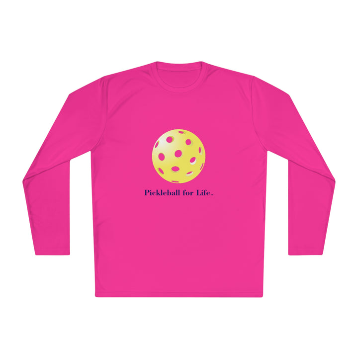 Pickleball for Life-Yellow Unisex Moisture-Wicking Long Sleeve Tee - Great Pickleball Stuff