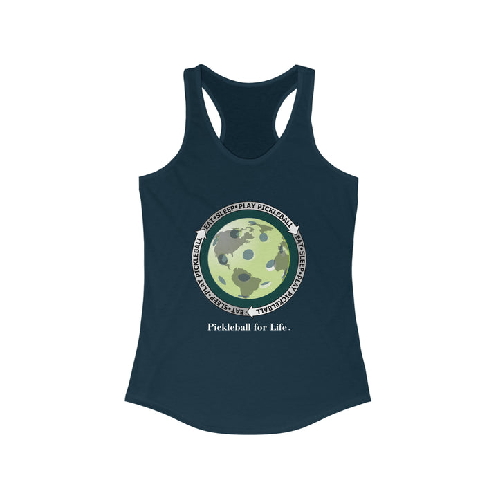 Eat Sleep Play Pickleball Women's Racerback Tank - Great Pickleball Stuff