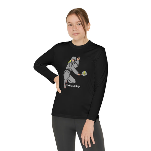 Pickleball Ninja-Female Youth Long Sleeve Moisture-Wicking T-Shirt - Great Pickleball Stuff