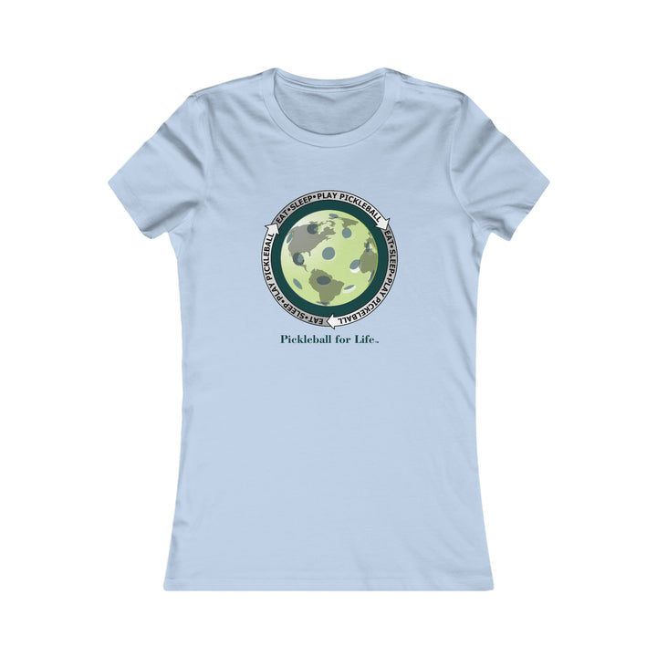 Eat Sleep Play Pickleball Women's Slim-Fit Premium Cotton T-Shirt - Great Pickleball Stuff