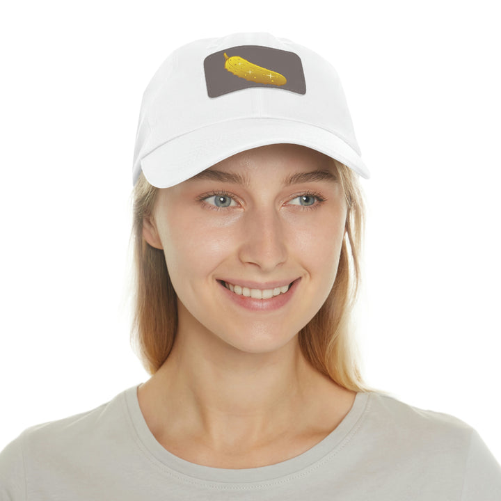 The Golden Pickle Pickleball Cap with Leather Patch - Great Pickleball Stuff