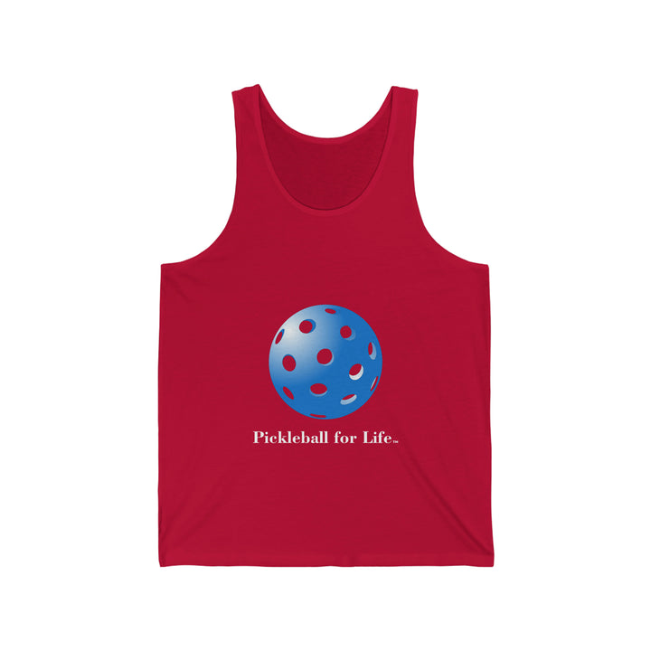 Pickleball for Life-Blue Unisex Tank - Great Pickleball Stuff