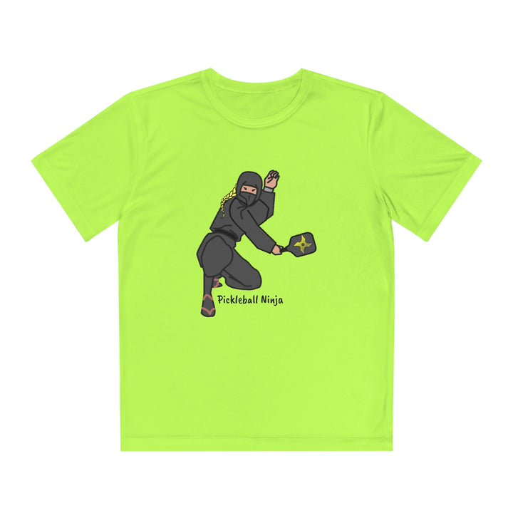 Pickleball Ninja-Female Youth Moisture-Wicking T-Shirt - Great Pickleball Stuff