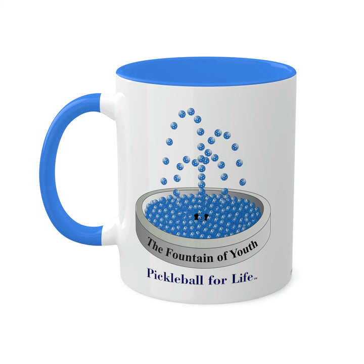 The Pickleball Fountain-Blue Coffee Mug-Great Pickleball Stuff