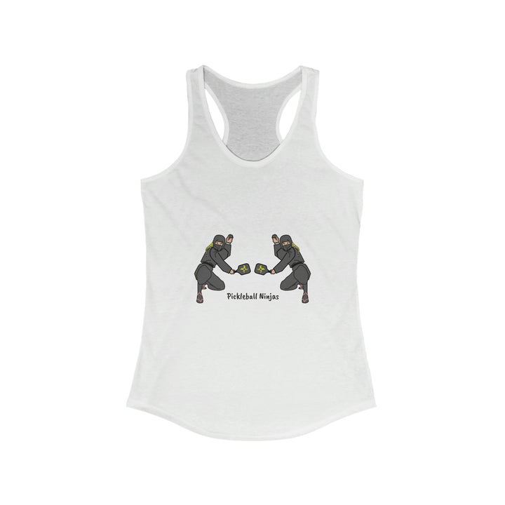 Pickleball Ninjas-Women's Doubles Women's Racerback Tank - Great Pickleball Stuff