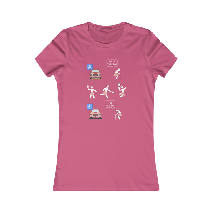 Got'em! (Old Woman) Women's Slim-Fit Premium Cotton T-Shirt - Great Pickleball Stuff