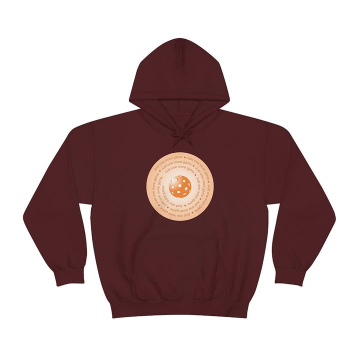 Just One More Game-Orange Unisex Hoodie - Great Pickleball Stuff