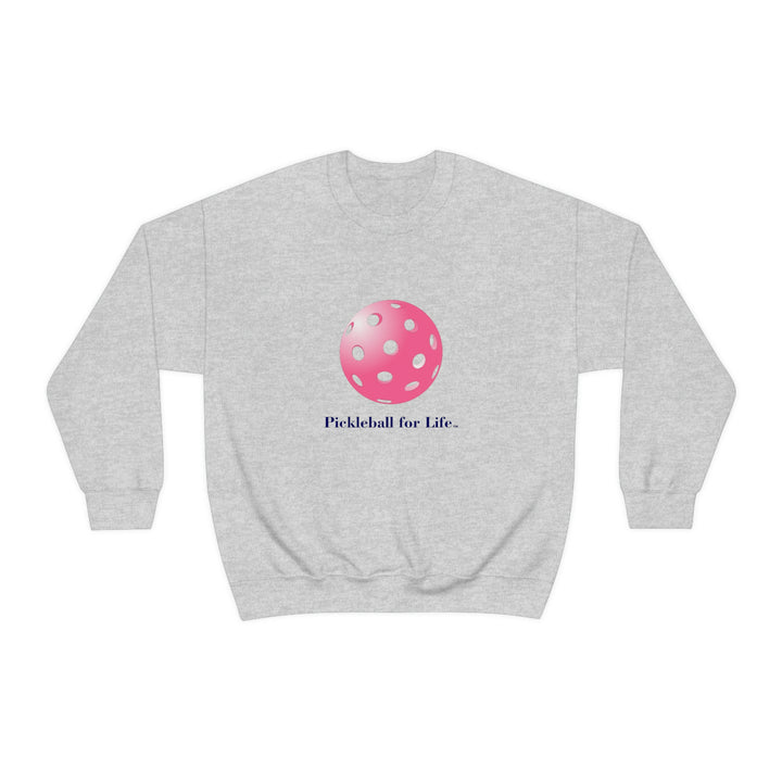 Pickleball for Life-Pink Unisex Crewneck Sweatshirt - Great Pickleball Stuff