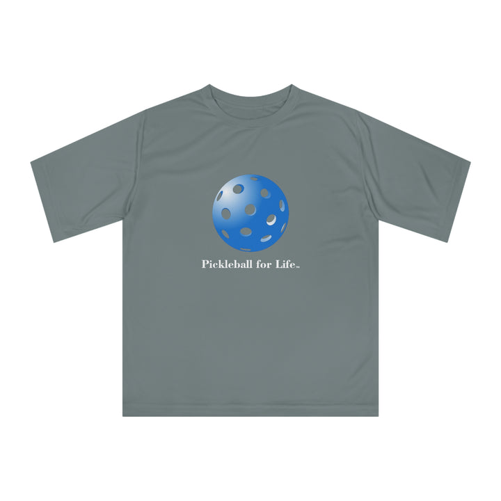 Pickleball for Life-Blue Unisex Moisture-Wicking T-Shirt - Great Pickleball Stuff