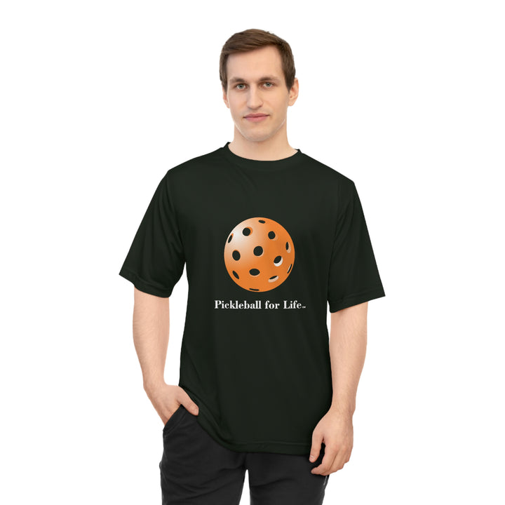 Pickleball for Life-Orange Unisex Moisture-Wicking T-Shirt - Great Pickleball Stuff