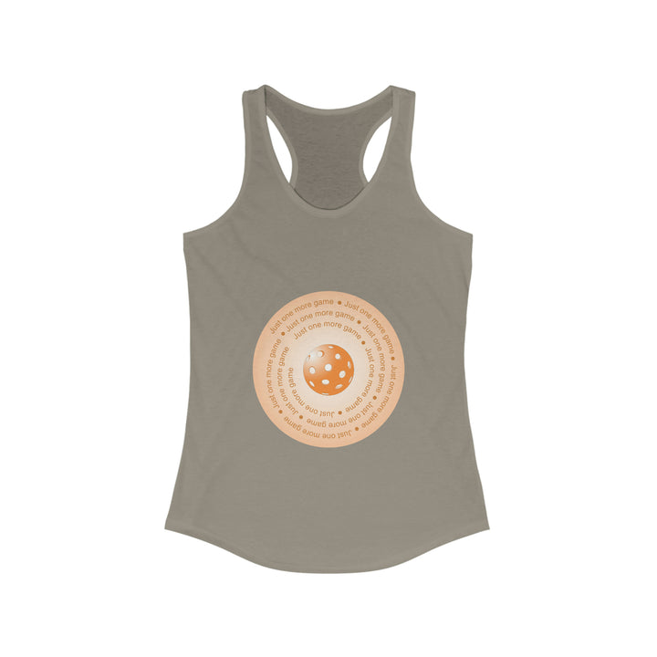 Just One More Game-Orange Women's Racerback Tank - Great Pickleball Stuff