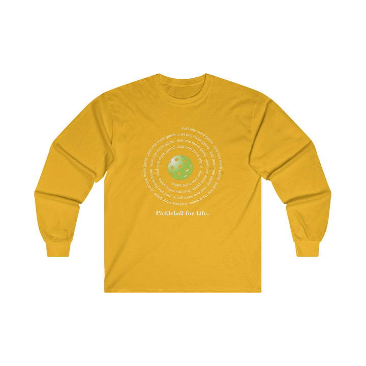 Just One More Game-Spiral Ultra Cotton Long Sleeve Tee - Great Pickleball Stuff