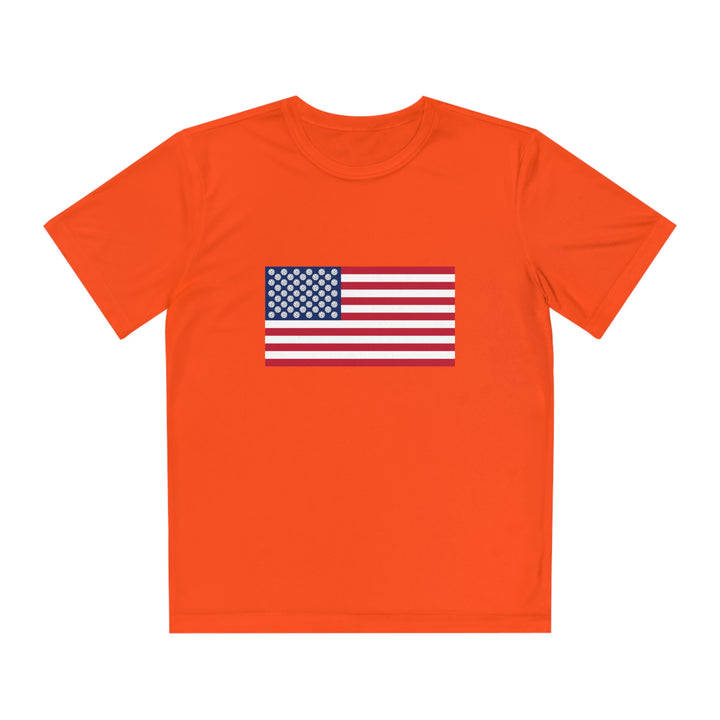 Pickleball Stars Flag Youth Moisture-Wicking T-Shirt - Great Pickleball Stuff